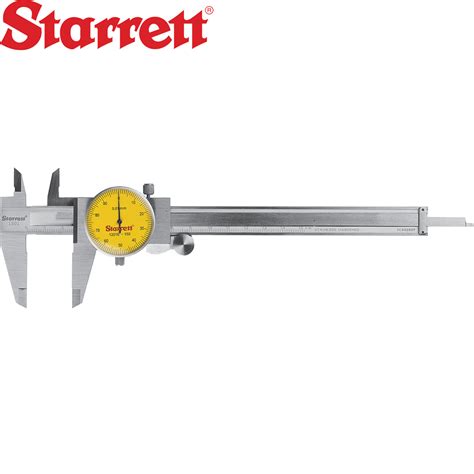 3202M Starrett Yellow Dial Caliper Stainless Steel 02mm Graduations