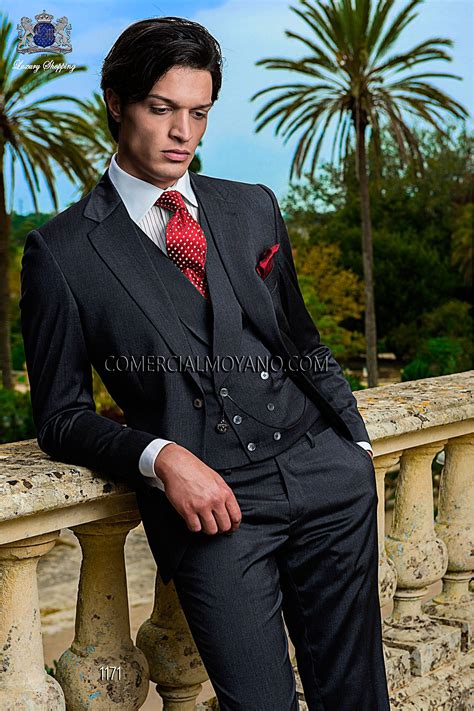 Traje De Novio Gris Marengo Modelo Mario Moreno Moyano