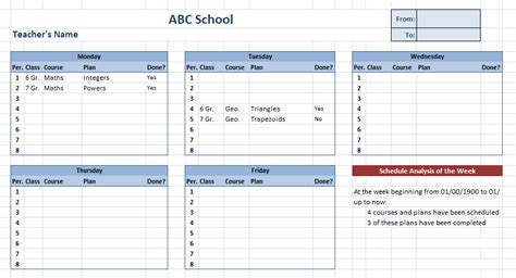 16 Free Weekly Schedule Templates (MS Word and MS Excel)