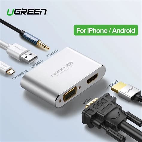 Aliexpress Buy Ugreen 3 In 1 USB Audio Adapter USB To HDMI VGA