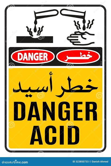 Danger Acid Reflective Safety Sign Board Sticker Poster Flayer Brochure