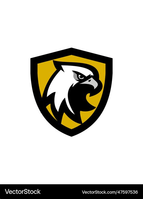 Eagle Shield Logo Head Royalty Free Vector Image