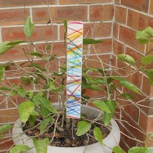 Garden Art Fused Glass Streamer Plant Stake Garden D Cor Etsy