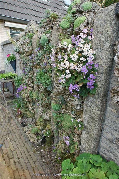 Tufa Wall & Tufa Column - Harry Jans in 2022 | Rock garden plants, Rustic landscaping, Hobbit garden