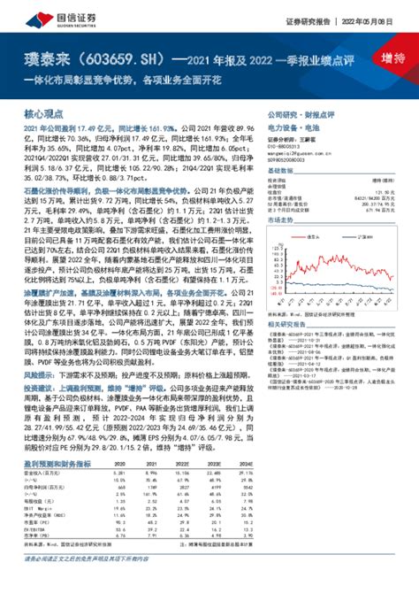 2021年报及2022一季报业绩点评：一体化布局彰显竞争优势，各项业务全面开花