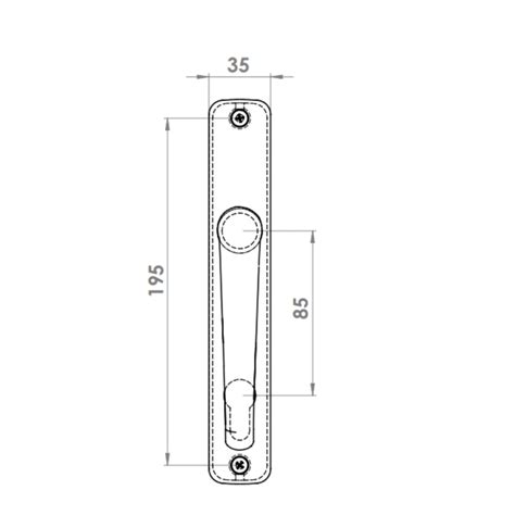 DOOR HANDLE AL IBIZA 85 MM AXIS GOLD FINISH Windoform