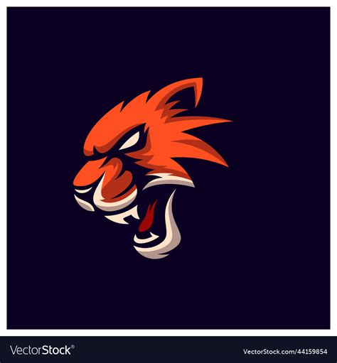 Angry Jaguar Leopard Mascot Esport Logo Designs Vector Image