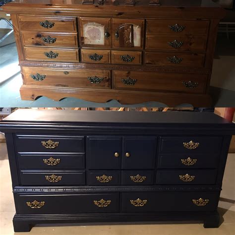 Before And After Dresser Refinished Dresser Refinish Antique Dresser