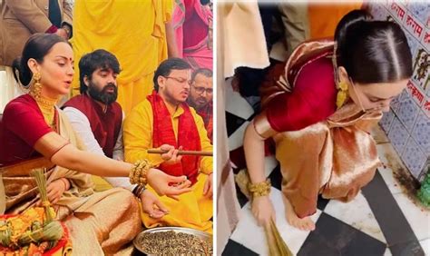 Bollywood Actress Kangana Cleans Ayodhyas Hanuman Grahi Temple Ahead