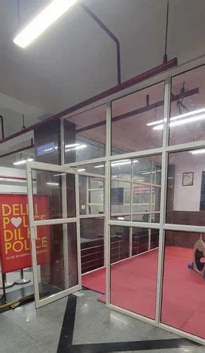 Swing Aluminium Glass Door Partitions For Office Thickness 10mm At