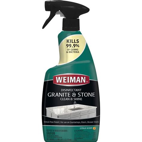 Weiman 24 Oz Granite And Stone Countertop Cleaner And Polish Spray 109a The Home Depot