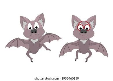 Cute Bat Animal Cartoon Simple Vector Stock Vector (Royalty Free ...