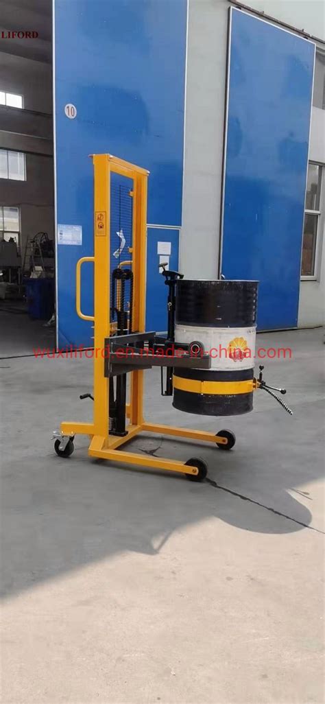 China Factory Price 1000 Lbs 450kg Manual Drum Rotator Drum Lifter