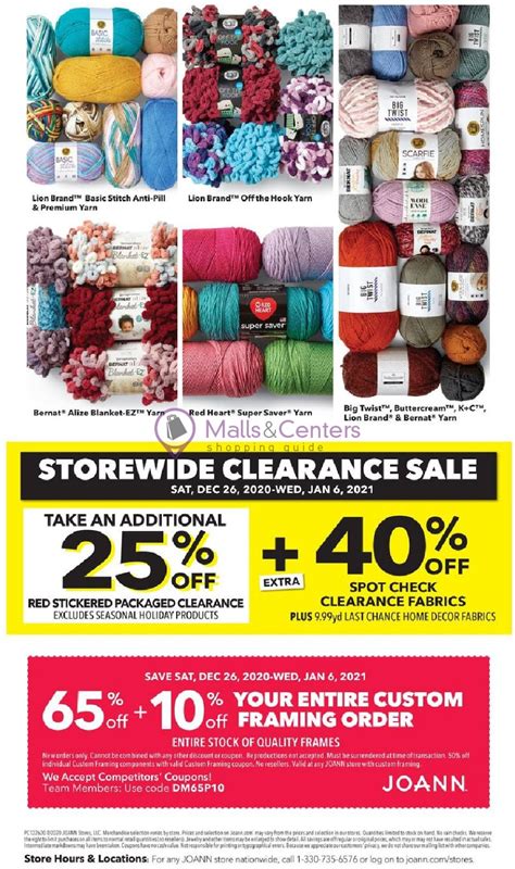 Jo Ann Fabrics and Crafts Weekly ad valid from 12/26/2020 to 01/06/2021 ...