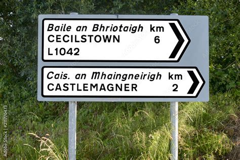 Irish Road Signs In County Cork Stock Photo Adobe Stock