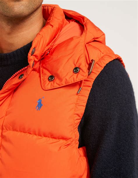 Lyst Polo Ralph Lauren Gilet In Orange For Men