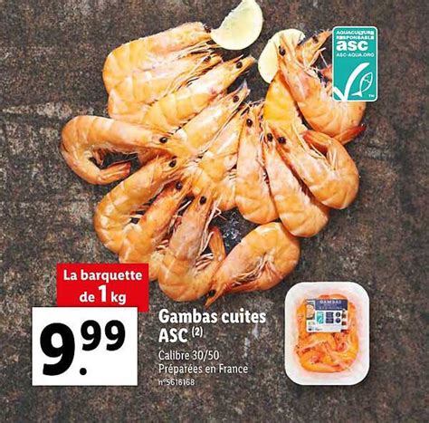 Promo Gambas Cuites Asc Chez Lidl ICatalogue Fr