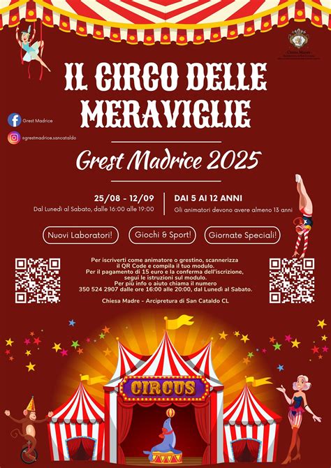 Chiesa - 🎪 Sono aperte le iscrizioni al Grest Madrice 2025, a tema