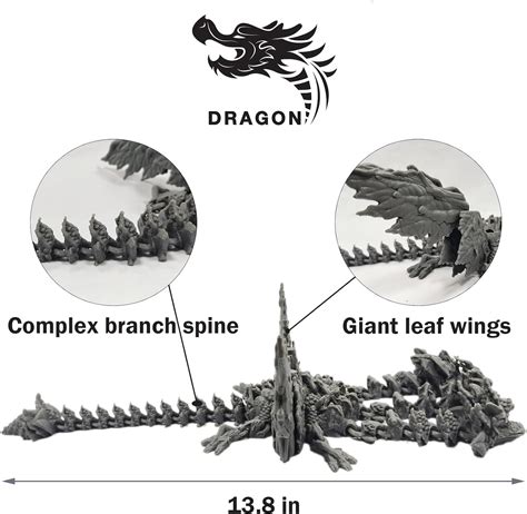 ALVBELLS Juguetes de dragón impresos en 3D con figuras de acción de