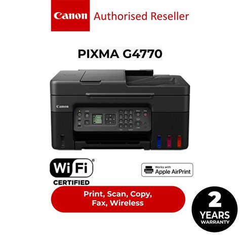 Canon PIXMA G4770 4 In 1 Wireless Refillable Ink Tank Printer Print