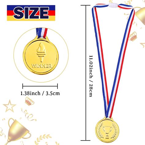 100 Pieces Gold Medals For Kids Medals For Awards Plastic Winner Award