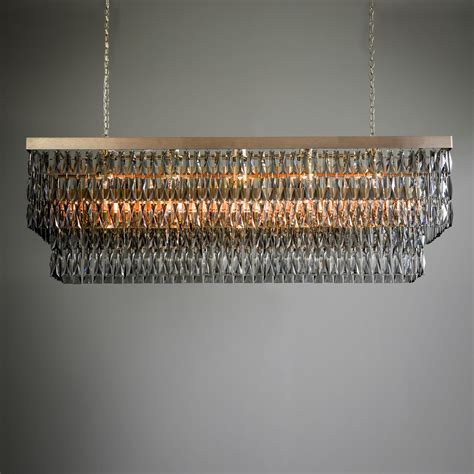 Crystal Rectangular Chandelier - Tigermoth Lighting