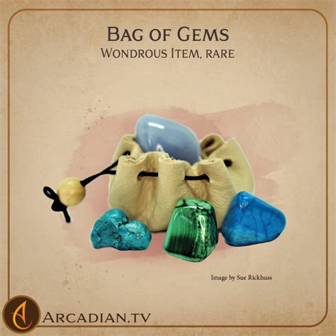 Bag Of Gems New Dnd Magic Item Arcadian Media