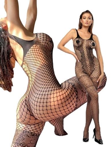 Sexy Komplet Bielizna Erotyczna Otwarta Bodystocking Seksowny Str J