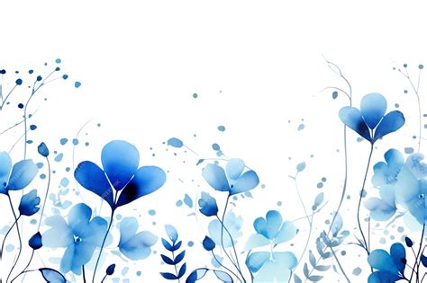 Premium Vector | Background Blue Watercolor Floral