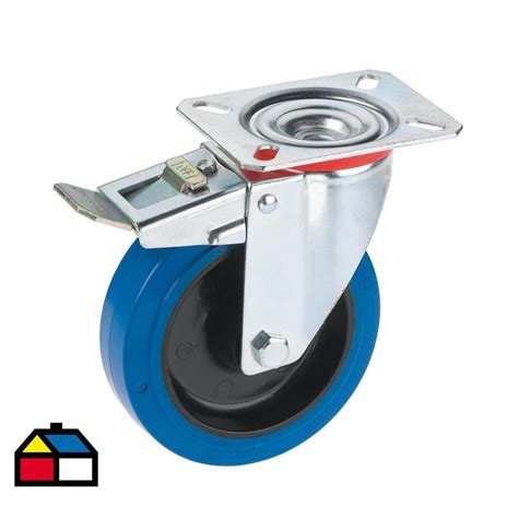 Rueda giratoria con freno goma 200 kg | Sodimac Chile