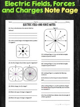 Electric Fields, Forces, and Charges Guided Notes by Mrs Lyons | TpT