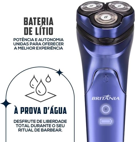 Barbeador A Prova D'agua - Barbeador Britânia BBA07 À prova d?água Bivolt