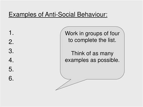 PPT - Anti-Social Behaviour PowerPoint Presentation, free download - ID ...