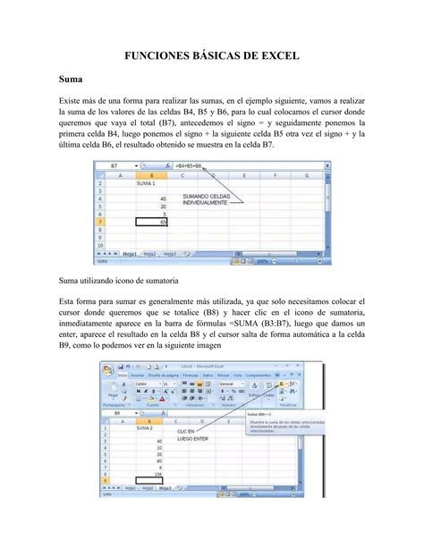 Excel Funciones Básicas Pdf