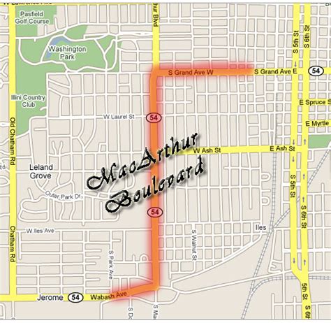 Map of MacArthur Area - MacArthur Boulevard Association