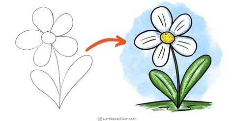 Easy Flower Designs To Draw Step By | Best Flower Site