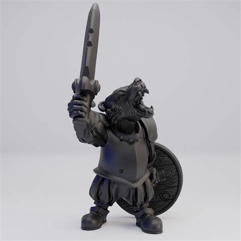 Hot Goblin アナグマ族剣士B ミニチュア ホットゴブリン TRPG獣人