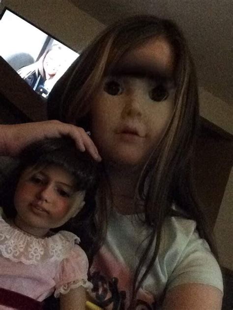 My daughter did a face swap filter with her doll : r/oddlyterrifying