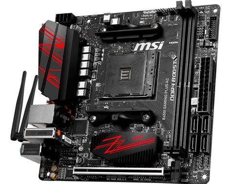 Msi B450i Gaming Plus Ac Amd B450 Ryzen Socket Am4 Mini Itx Desktop Motherboard Wootware