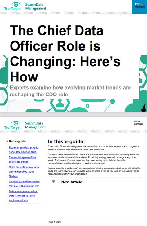 The Chief Data Officer Role Is Changing Heres How Techprospect