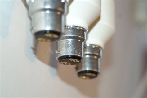 Domestic Electrical Fittings Light Bulbs And Sockets Stock Photo