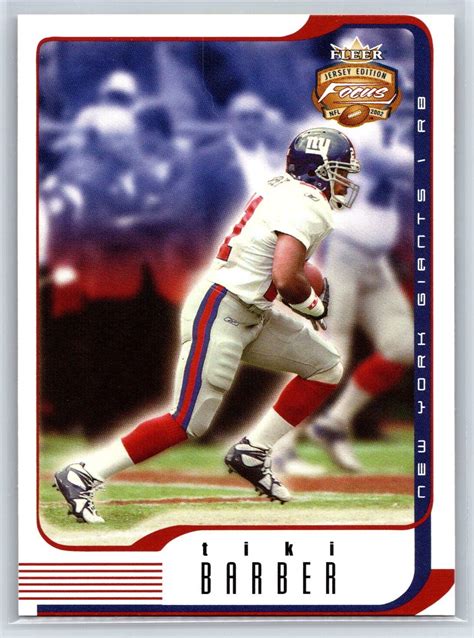 Fleer Focus Jersey Edition Tiki Barber New York Giants Ebay