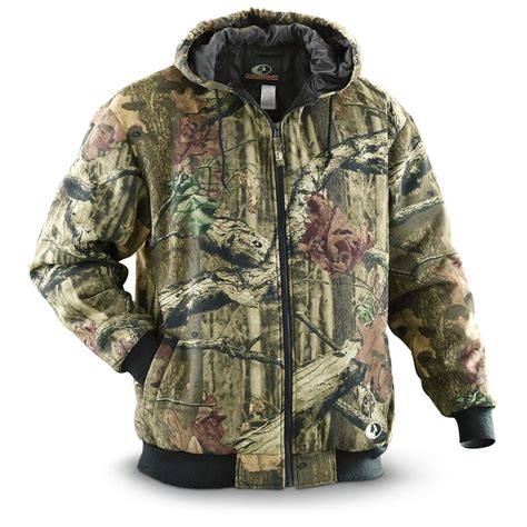 Walls Mossy Oak Insulated Quilted Fleece Hooded Jacket Mossy Oak