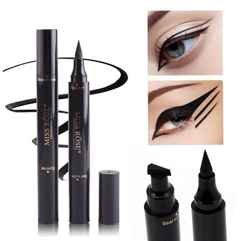 1 Pcs Black Liquid Eyeliner Stamp Pencil Waterproof Marker Eye Liner