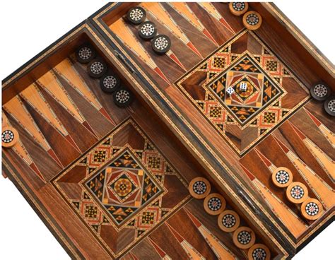 Echecs En Bois Plateau De Backgammon Pliant Moyen Orient Design