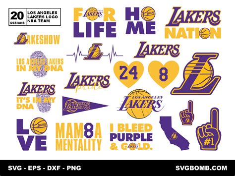 Lakers SVG Bundle Los Angeles Lakers Logo, NBA Team Vector, Lakers ...