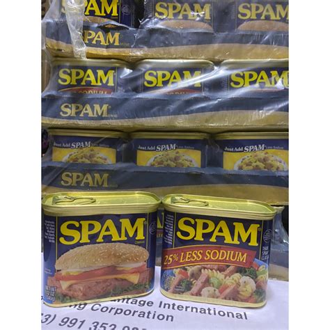 Spam Luncheon Meat Classic And Less Sodium G Shopee Malaysia