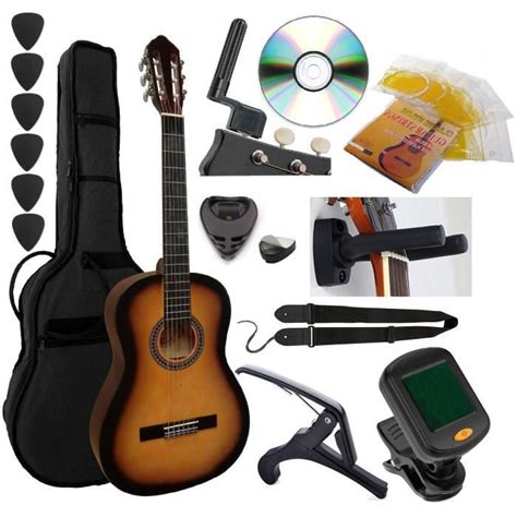 Pack Guitare Classique 1 2 Enfant 9 Accessoires Cour Vidéo et DVD