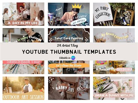 Aesthetic Youtube Thumbnail Templates For Vlog Youtube Channel Canva