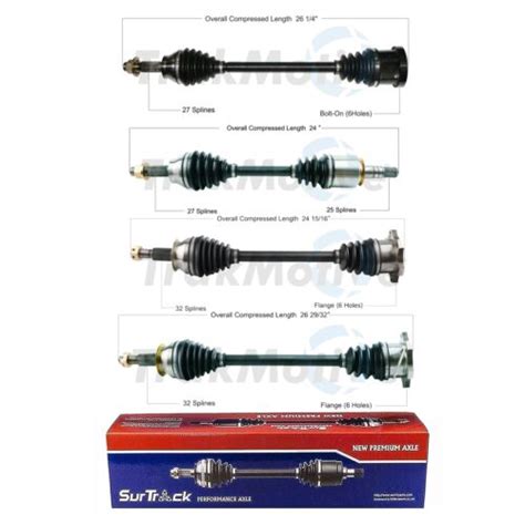 Surtrack Set Of Front Rear Cv Axle Shafts Kit For Infiniti M Sedan